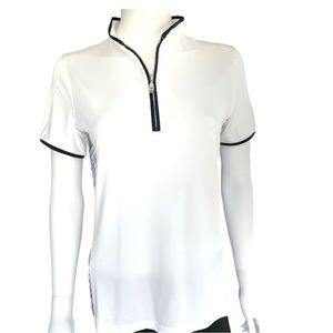 NWT Kate Lord 1/4 Zip Short Sleeve Golf Top Size Small